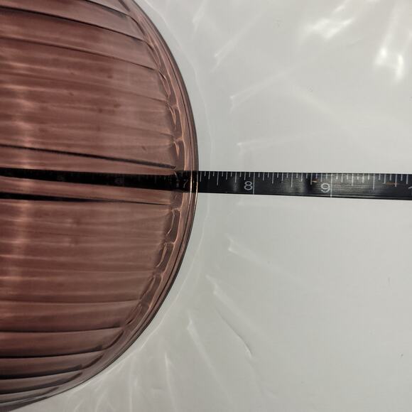 Vintage PYREX Cranberry Ribbed Mixing Nesting Bowls w/ Storage Lid - Picture 9 of 11